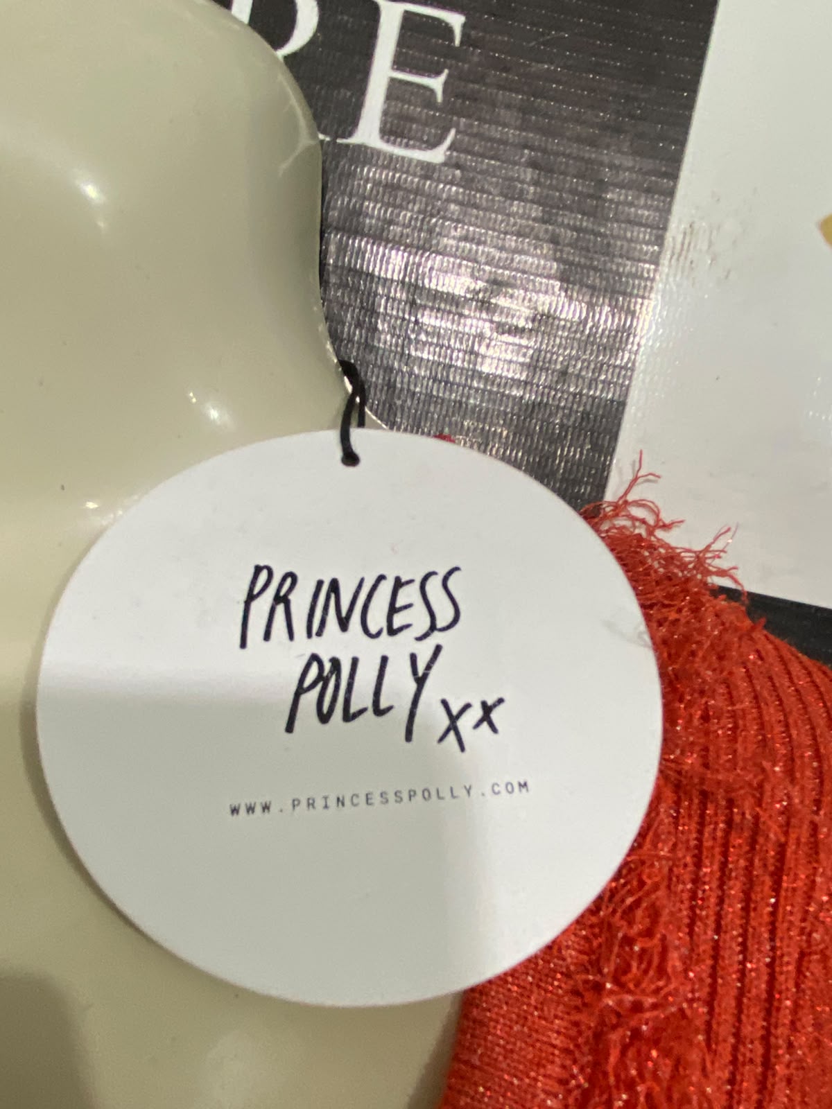 PRINCESS POLLY |S| A61| RED TIE-FRONT KNIT TOP AND SKIRT SET