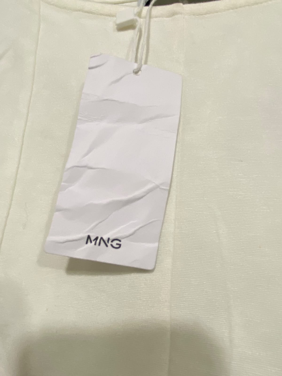 MNG |S| BUST 14| A61| OFF-WHITE SLEEVELESS PEPLUM TECHNICAL UTILITY TOP