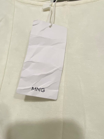 MNG |S| BUST 14| A61| OFF-WHITE SLEEVELESS PEPLUM TECHNICAL UTILITY TOP
