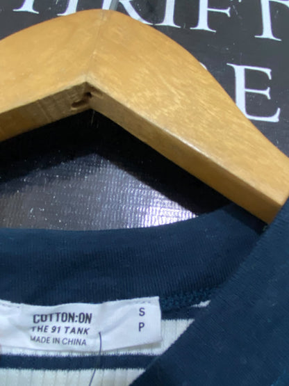 COTTON ON |S| BUST 13| A61| STRIPED CREWNECK RIBBED TECHNICAL UTILITY TANK TOP