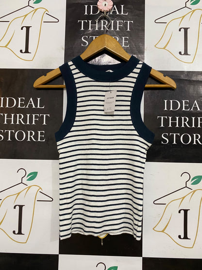 COTTON ON |S| BUST 13| A61| STRIPED CREWNECK RIBBED TECHNICAL UTILITY TANK TOP