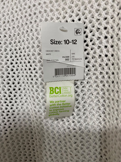 ANKO |M| BUST 17| A61| WHITE OPEN-KNIT CAMI TECHNICAL UTILITY MINI DRESS