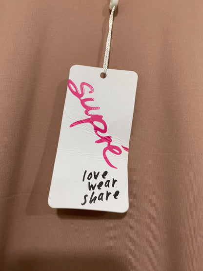 SUPRE |S| BUST 15| A61| DUSTY ROSE MOCK-NECK SLEEVELESS TECHNICAL UTILITY TOP