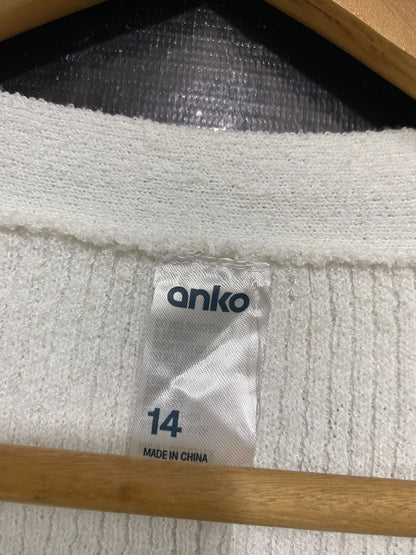 ANKO |M| BUST 18| A61| OFF-WHITE V-NECK BUTTON-UP TECHNICAL UTILITY CARDIGAN