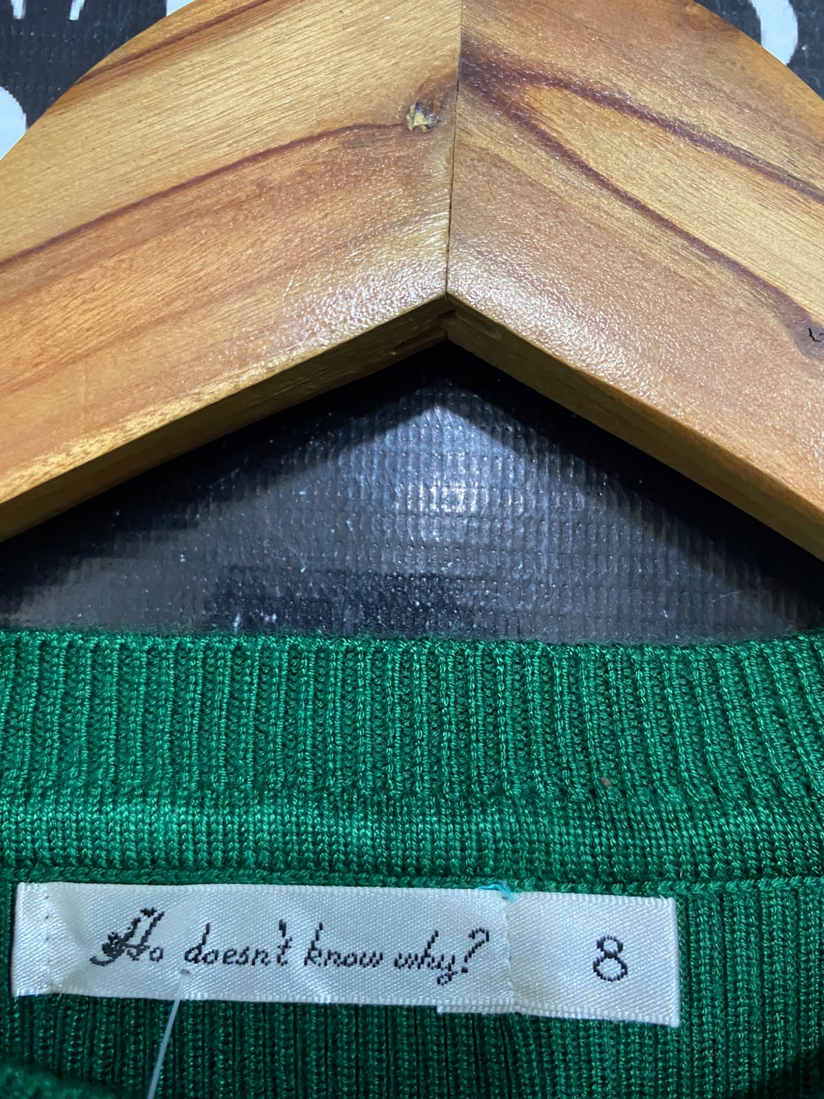 HO DOESNT KNOW WHY |S| BUST 12| A61| EMERALD GREEN PUFF-SHOULDER WRAP-HEM TECHNICAL UTILITY TOP