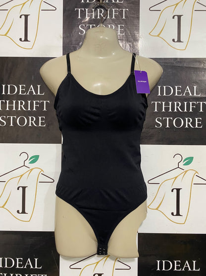 HEY SHAPE |L| BUST 15| A61| BLACK SCOOP-NECK SHAPEWEAR TECHNICAL UTILITY BODYSUIT