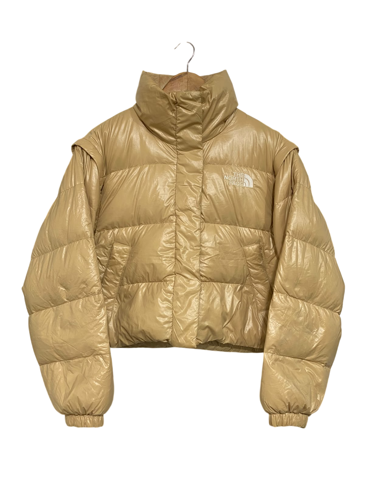 THE NORTH FACE |S| BUST 22| A63| BEIGE PUFFER TECHNICAL UTILITY JACKET