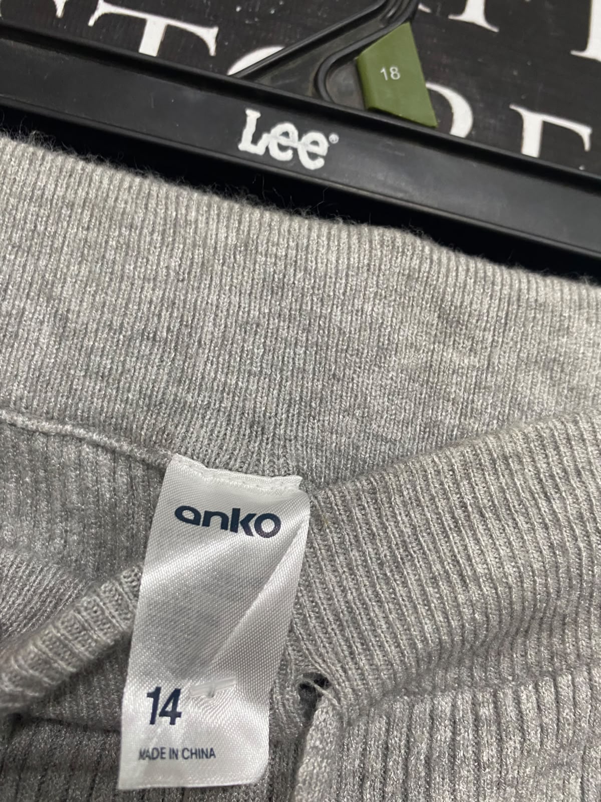 ANKO |XL| WAIST 34| A63| GREY RIBBED KNIT DRAWSTRING WIDE-LEG TECHNICAL UTILITY PANTS