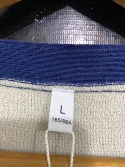 |L| BUST 20| A63| BLUE V-NECK BUTTON-UP TECHNICAL UTILITY CARDIGAN