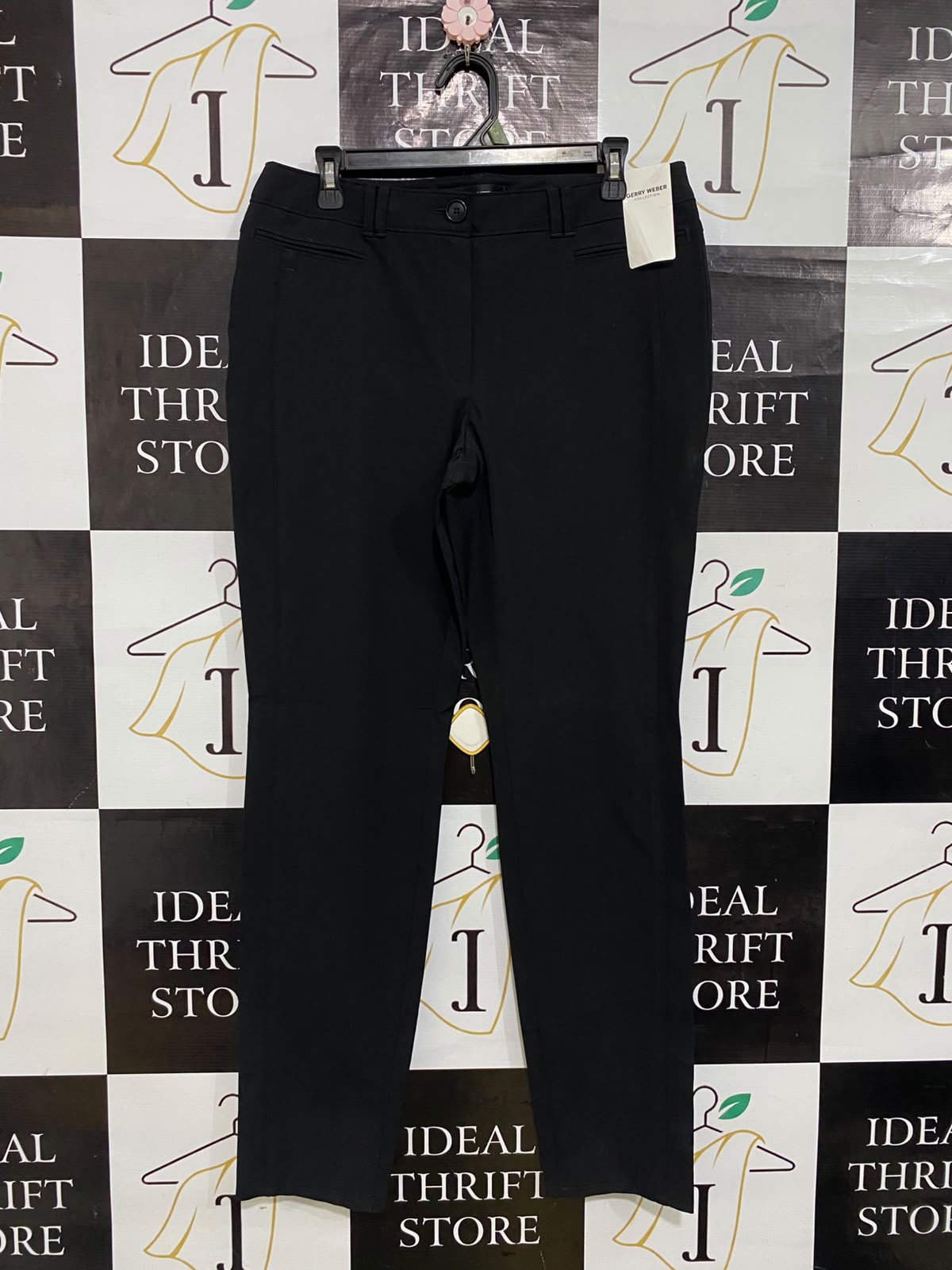 GERRY WEBER |XL| WAIST 34| A63|  BLACK TAILORED TECHNICAL UTILITY TROUSERS