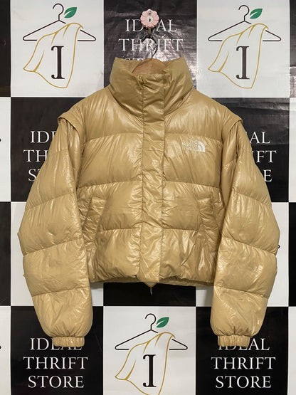 THE NORTH FACE |S| BUST 22| A63| BEIGE PUFFER TECHNICAL UTILITY JACKET