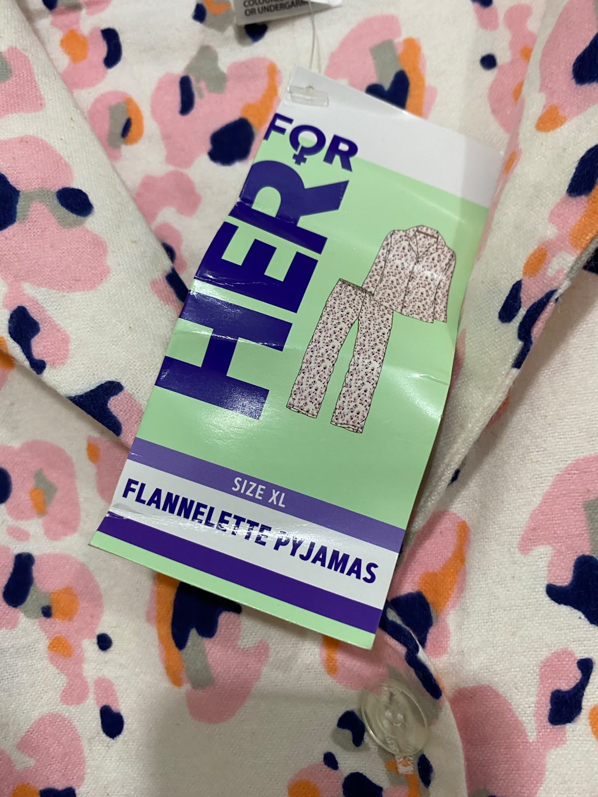 FOR HER |XL| A63| PINK LEOPARD-PRINT LONG-SLEEVE PAJAMA SET TECHNICAL UTILITY LOUNGEWEAR