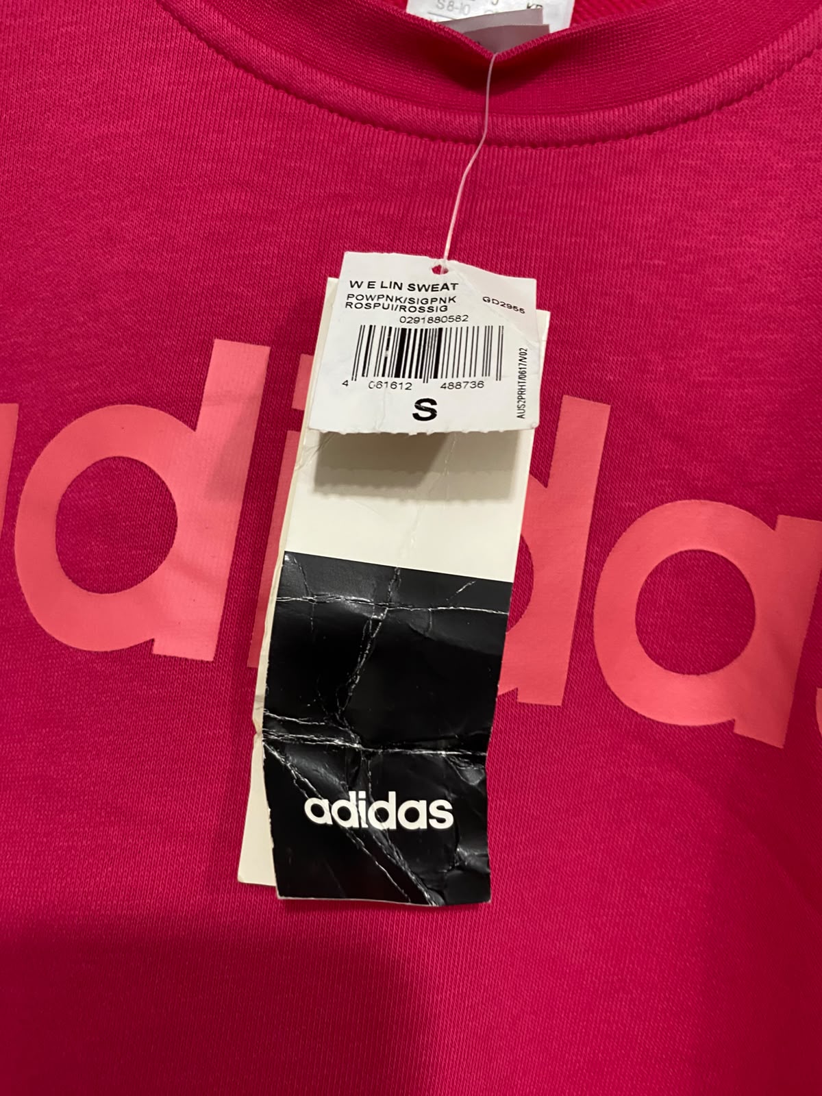 ADIDAS |S| BUST 19| A63| PINK LOGO-BRANDED TECHNICAL UTILITY SWEATSHIRT