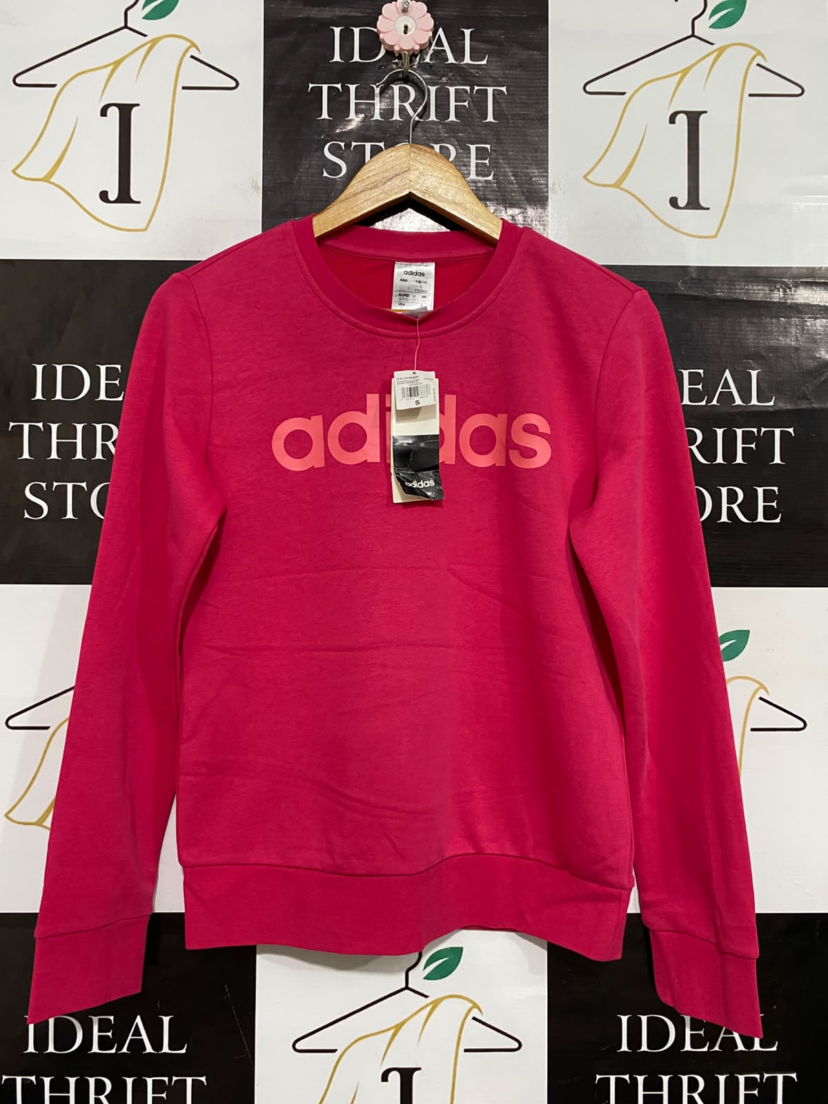 ADIDAS |S| BUST 19| A63| PINK LOGO-BRANDED TECHNICAL UTILITY SWEATSHIRT