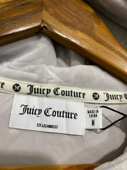 JUICY COUTURE |M| BUST 17| A63| GREY EMBOSSED LOGO ZIP-UP TECHNICAL UTILITY HOODIE