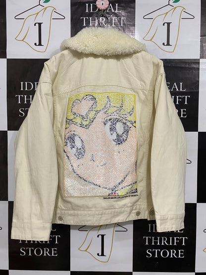 SAILOR MOON |M| BUST 24| A63| OFF-WHITE SHERPA-COLLAR TECHNICAL UTILITY JACKET