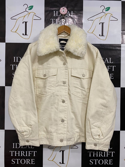 SAILOR MOON |M| BUST 24| A63| OFF-WHITE SHERPA-COLLAR TECHNICAL UTILITY JACKET