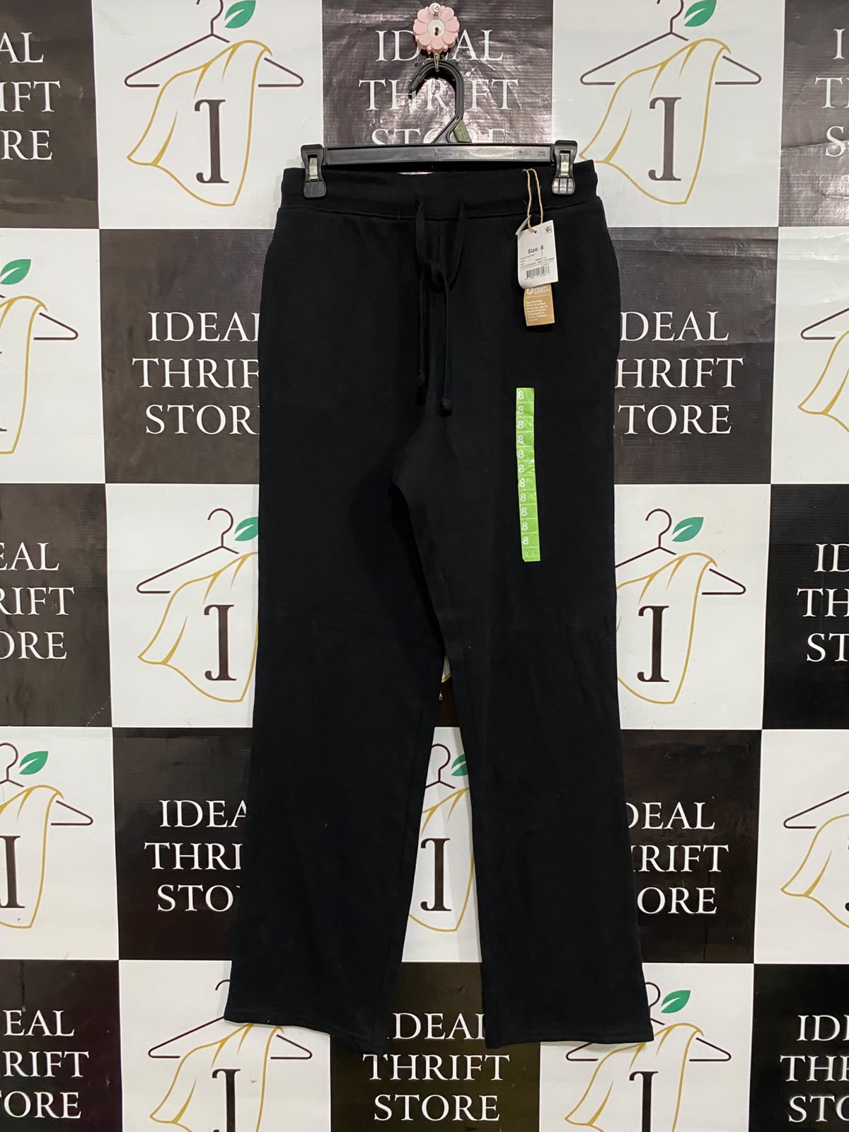 ANKO |M| WAIST 28| A62| BLACK DRAWSTRING-WAIST TECHNICAL UTILITY SWEATPANTS