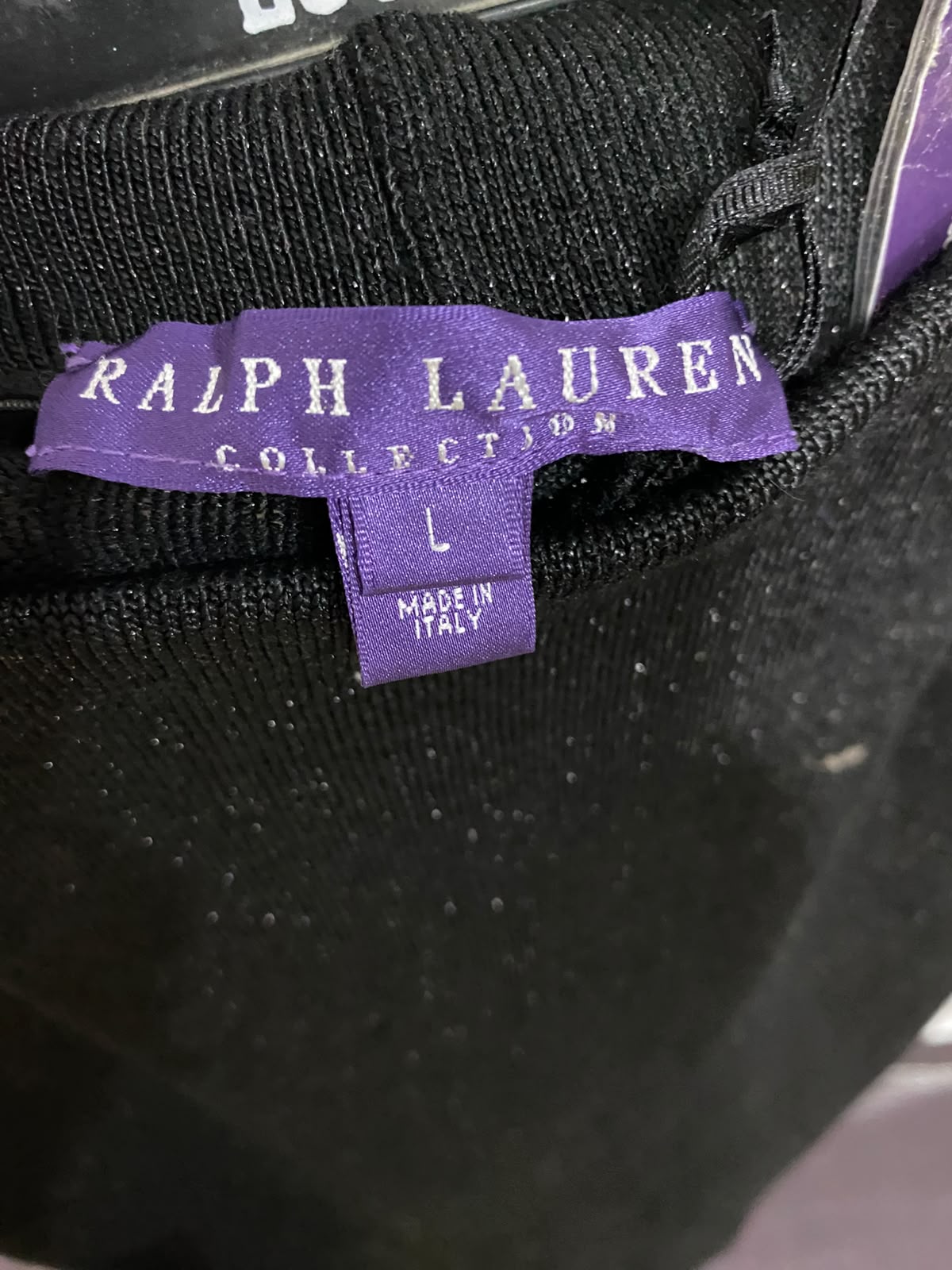 RALPH LAUREN |L| WAIST 32| A62| BLACK METALLIC KNIT TECHNICAL UTILITY MIDI SKIRT