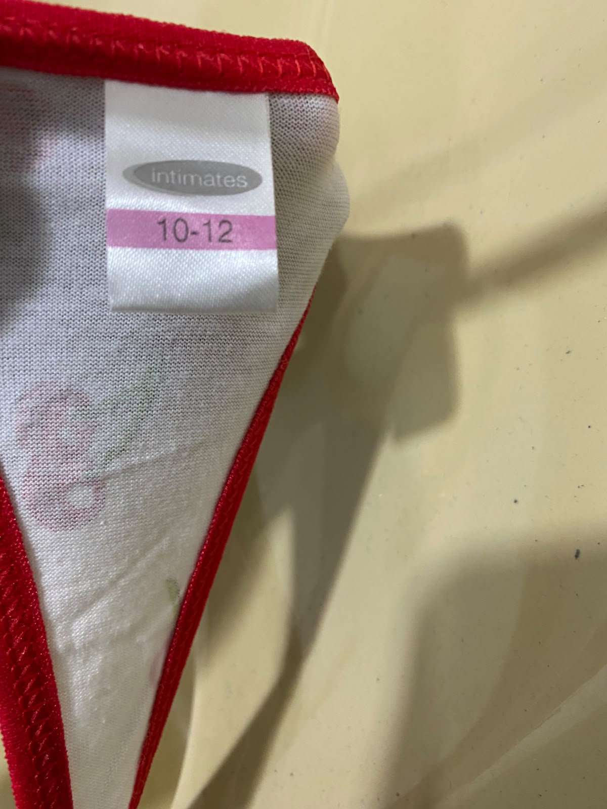 INTIMATES |M| A62| WHITE AND RED CHERRY-PRINT TECHNICAL UTILITY LINGERIE SET