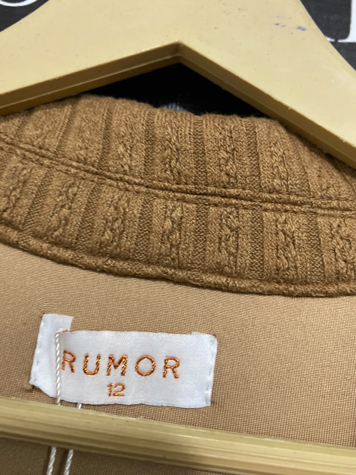 RUMOR |M| BUST 15| A62| CAMEL RIBBED COLLARED CUTOUT TECHNICAL UTILITY MINI DRESS