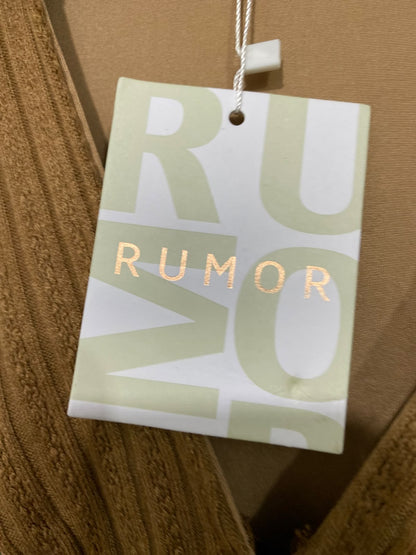 RUMOR |M| BUST 15| A62| CAMEL RIBBED COLLARED CUTOUT TECHNICAL UTILITY MINI DRESS