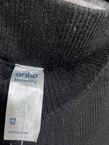 ANKO |L| WAIST 32| A62| BLACK RIBBED WIDE-LEG TECHNICAL UTILITY TROUSERS