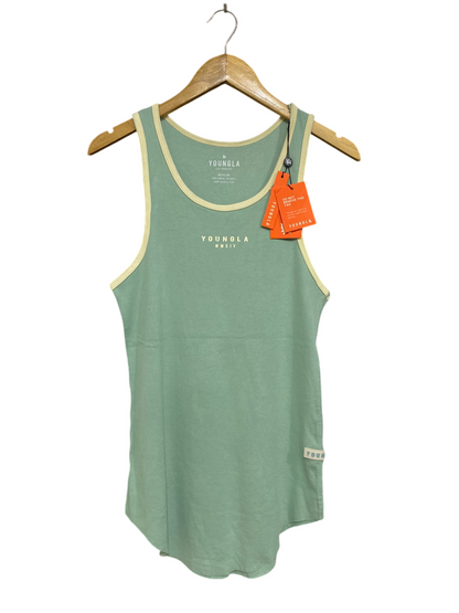 YOUGLA |M| BUST 16| A63| MINT GREEN CONTRAST-TRIM TECHNICAL UTILITY TANK TOP