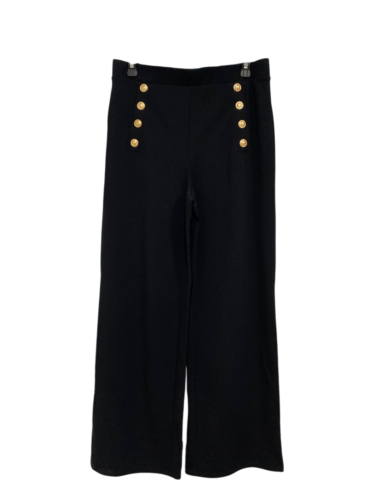 H&M |M| WAIST 30| A63| BLACK GOLD-BUTTON SAILOR TECHNICAL UTILITY WIDE-LEG PANTS