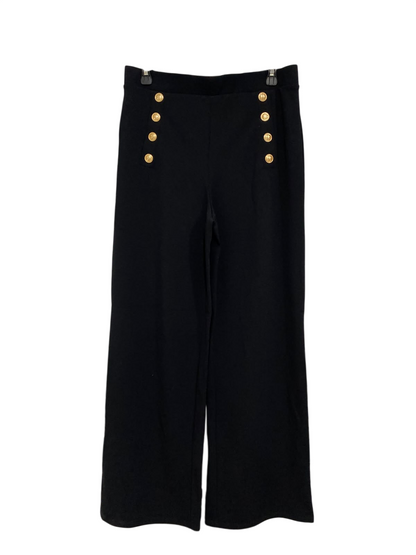 H&M |M| WAIST 30| A63| BLACK GOLD-BUTTON SAILOR TECHNICAL UTILITY WIDE-LEG PANTS