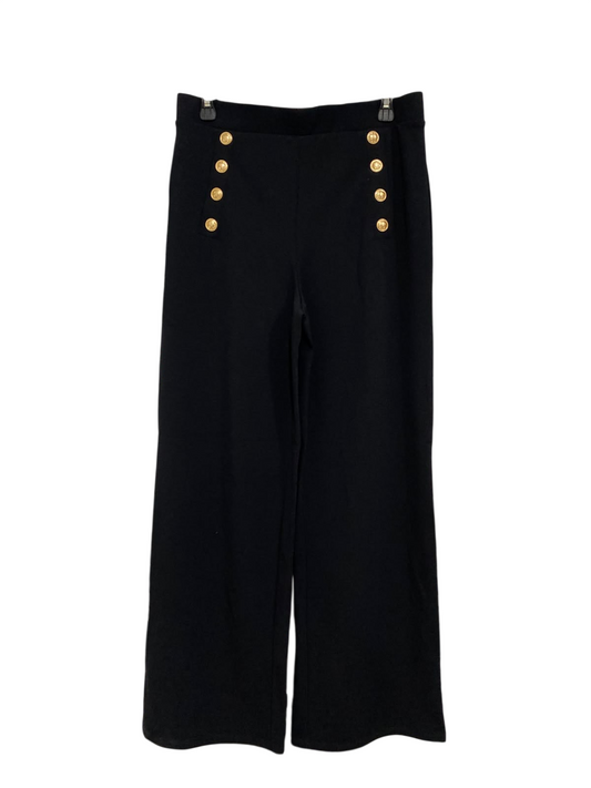 H&M |M| WAIST 30| A63| BLACK GOLD-BUTTON SAILOR  WIDE-LEG PANTS