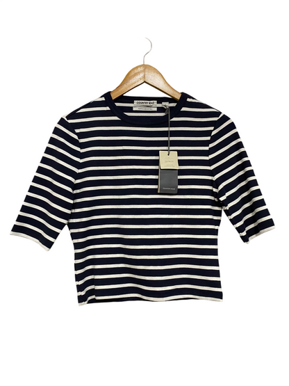 COUNTRY ROAD |S| BUST 16| A63| NAVY AND WHITE STRIPED TECHNICAL UTILITY TEE