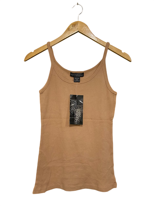 XCEPSION |M| BUST 13| A63| BEIGE RIBBED CAMI-STYLE  TANK TOP