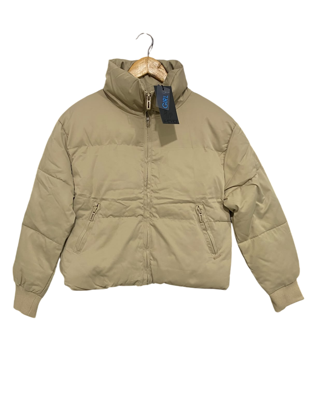 AVA & EVER |M| BUST 21| A64| BEIGE PUFFER JACKET TECHNICAL UTILITY COAT