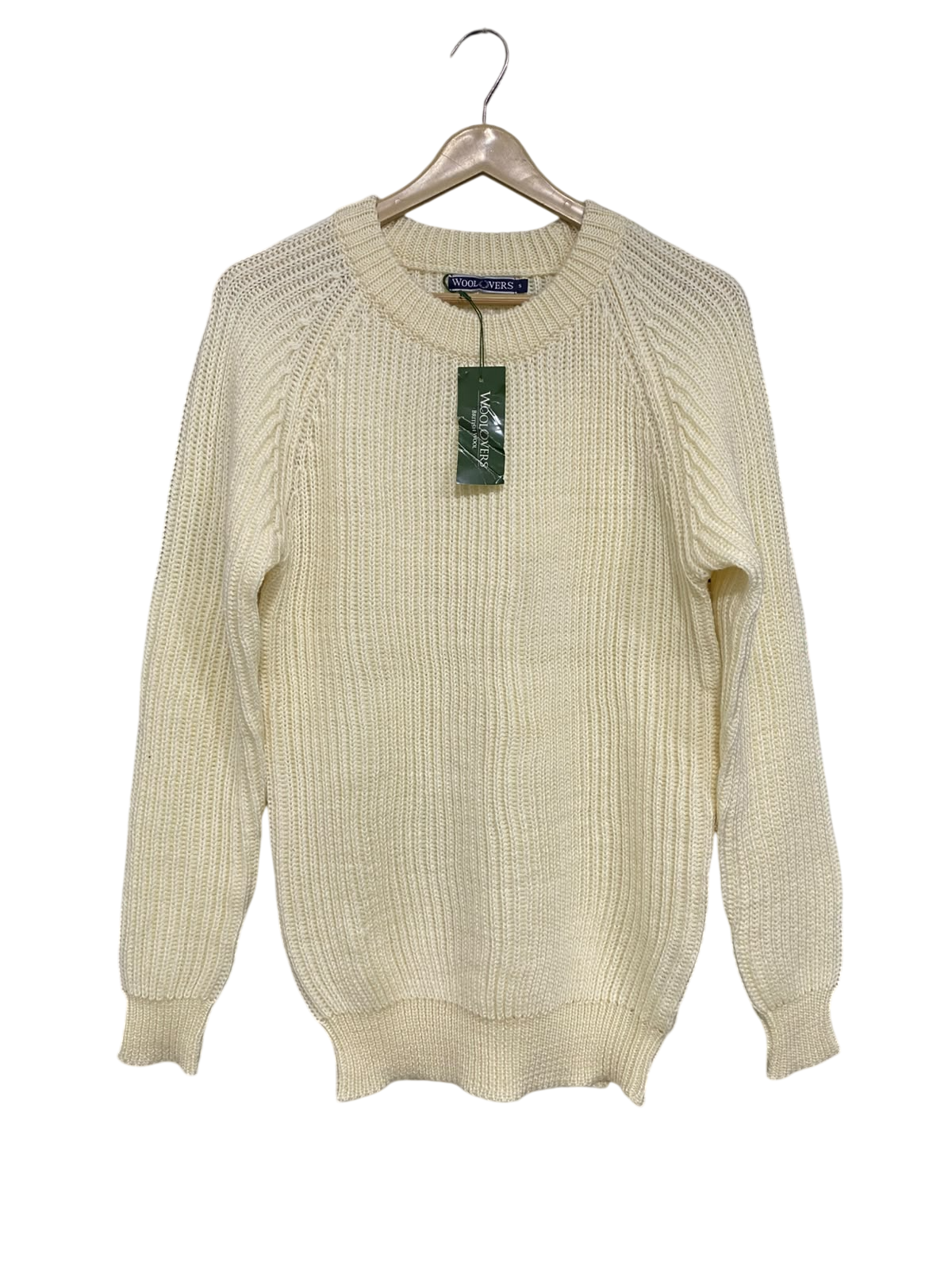 WOOL VERS |S| BUST 19| A64| CREAM RIBBED-KNIT TECHNICAL UTILITY CREWNECK SWEATER