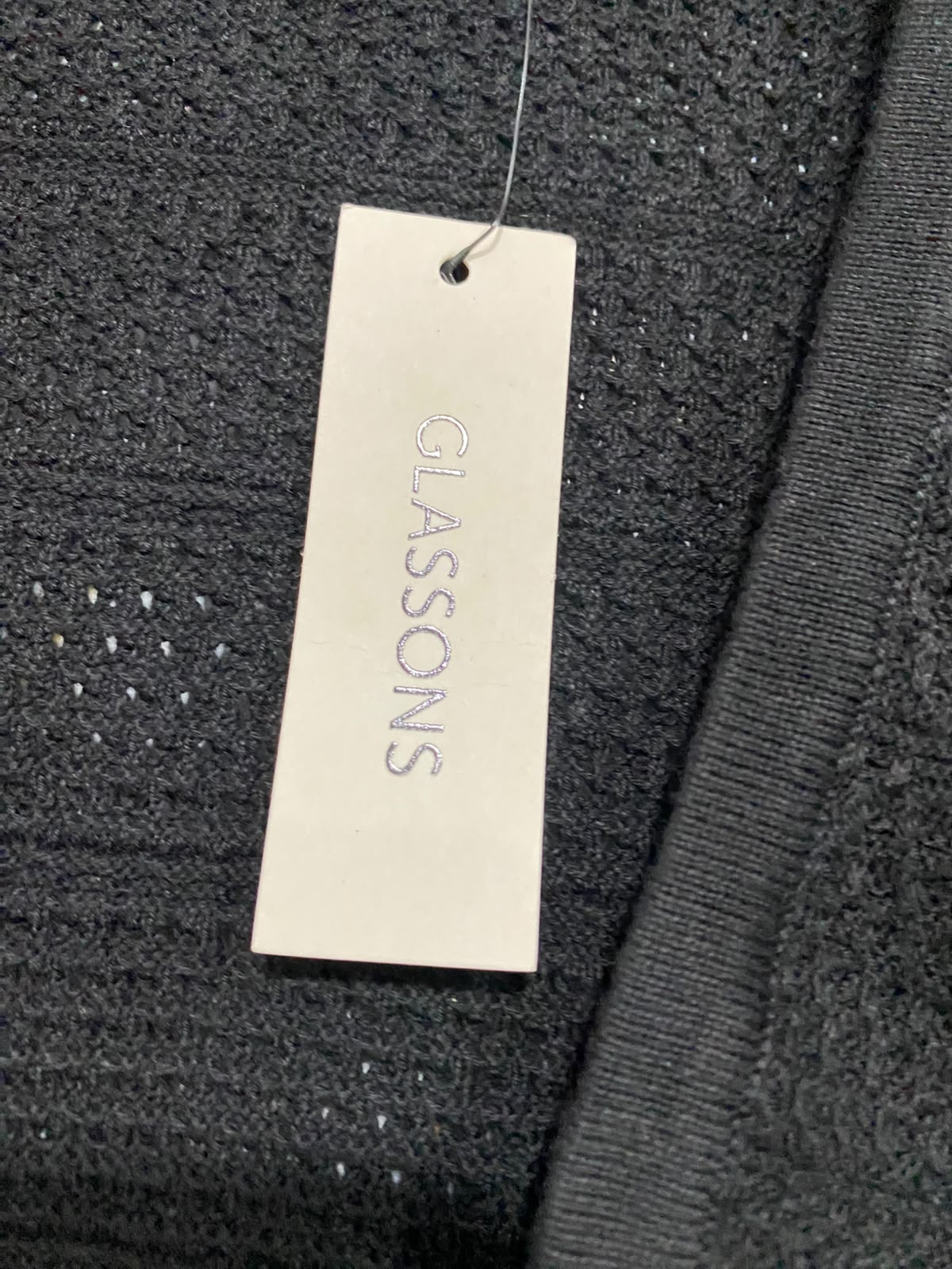 GLASSONS |XS| BUST 15| A64| BLACK TEXTURED TECHNICAL UTILITY BOLERO SHRLUG