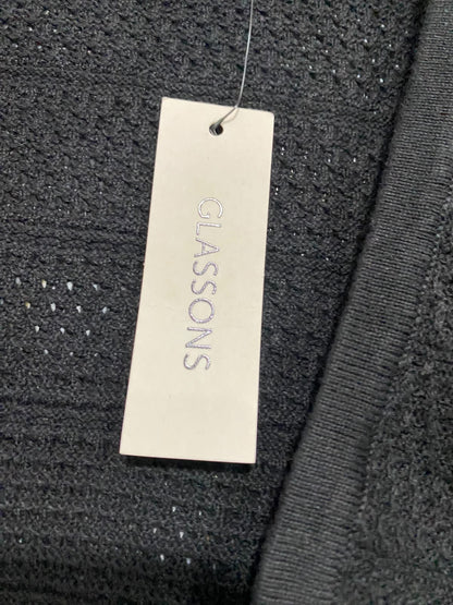 GLASSONS |XS| BUST 15| A64| BLACK TEXTURED TECHNICAL UTILITY BOLERO SHRLUG