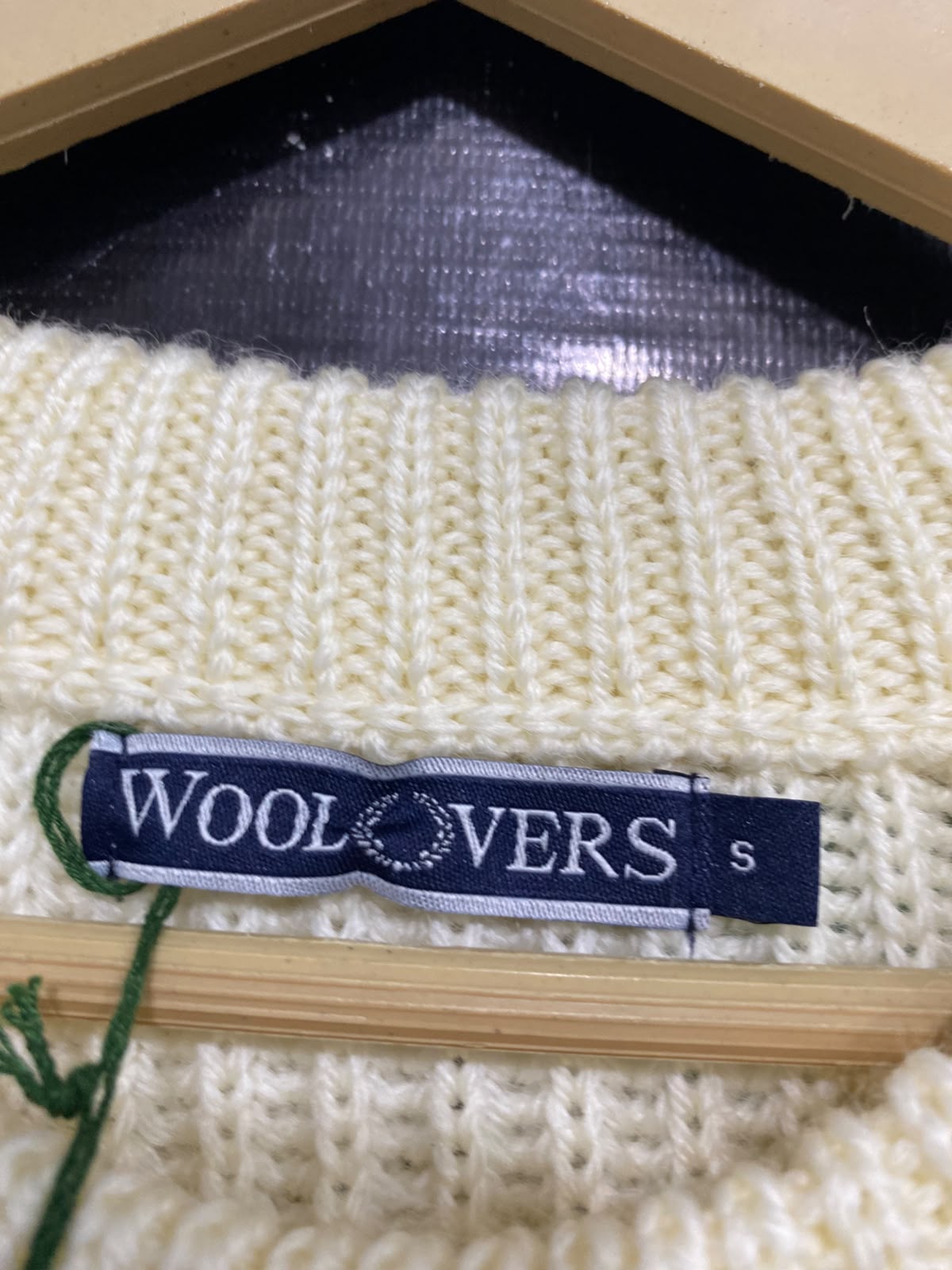 WOOL VERS |S| BUST 19| A64| CREAM RIBBED-KNIT TECHNICAL UTILITY CREWNECK SWEATER