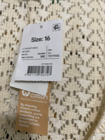ANKO |L| BUST 20| A64| CREAM OPEN-KNIT TIE-FRONT TECHNICAL UTILITY MIDI DRESS