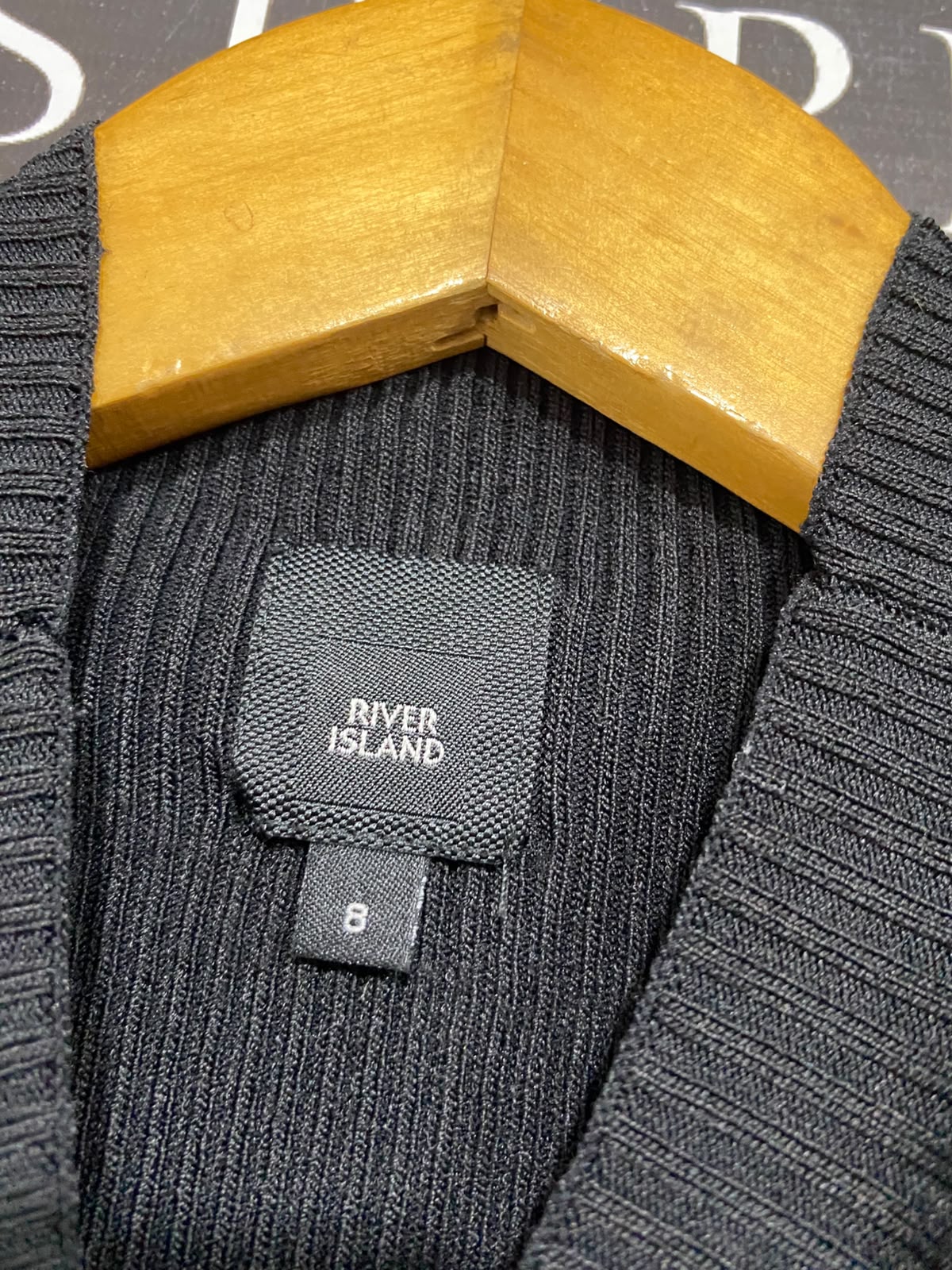 RIVER ISLAND |S| BUST 12|A64| BLACK MOCK-NECK SHOULDER-CUTOUT TECHNICAL UTILITY MIDI DRESS