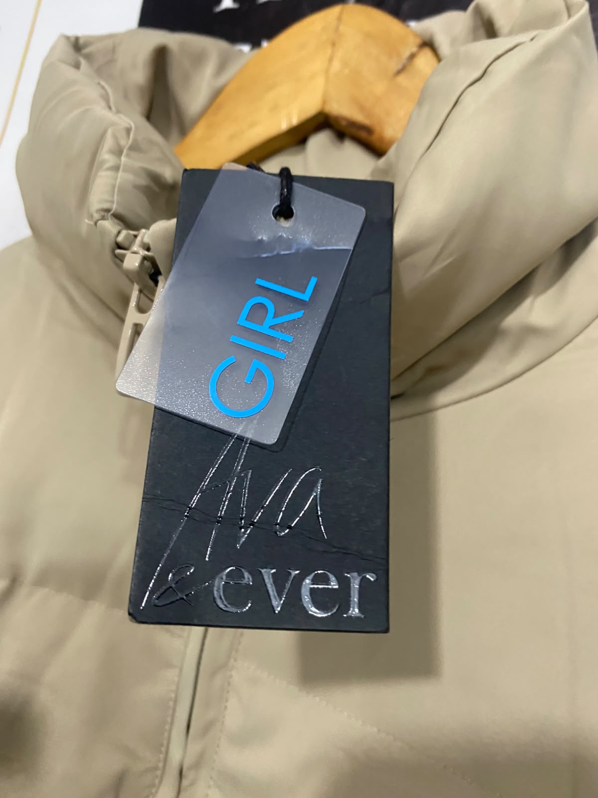AVA & EVER |M| BUST 21| A64| BEIGE PUFFER JACKET TECHNICAL UTILITY COAT