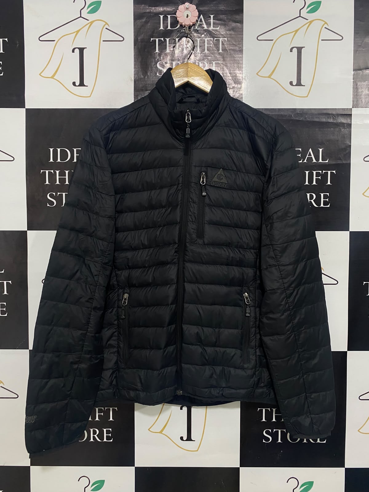 GERRY |M| BUST 22| A64| BLACK QUILTED DOWN TECHNICAL UTILITY PUFFER JACKET