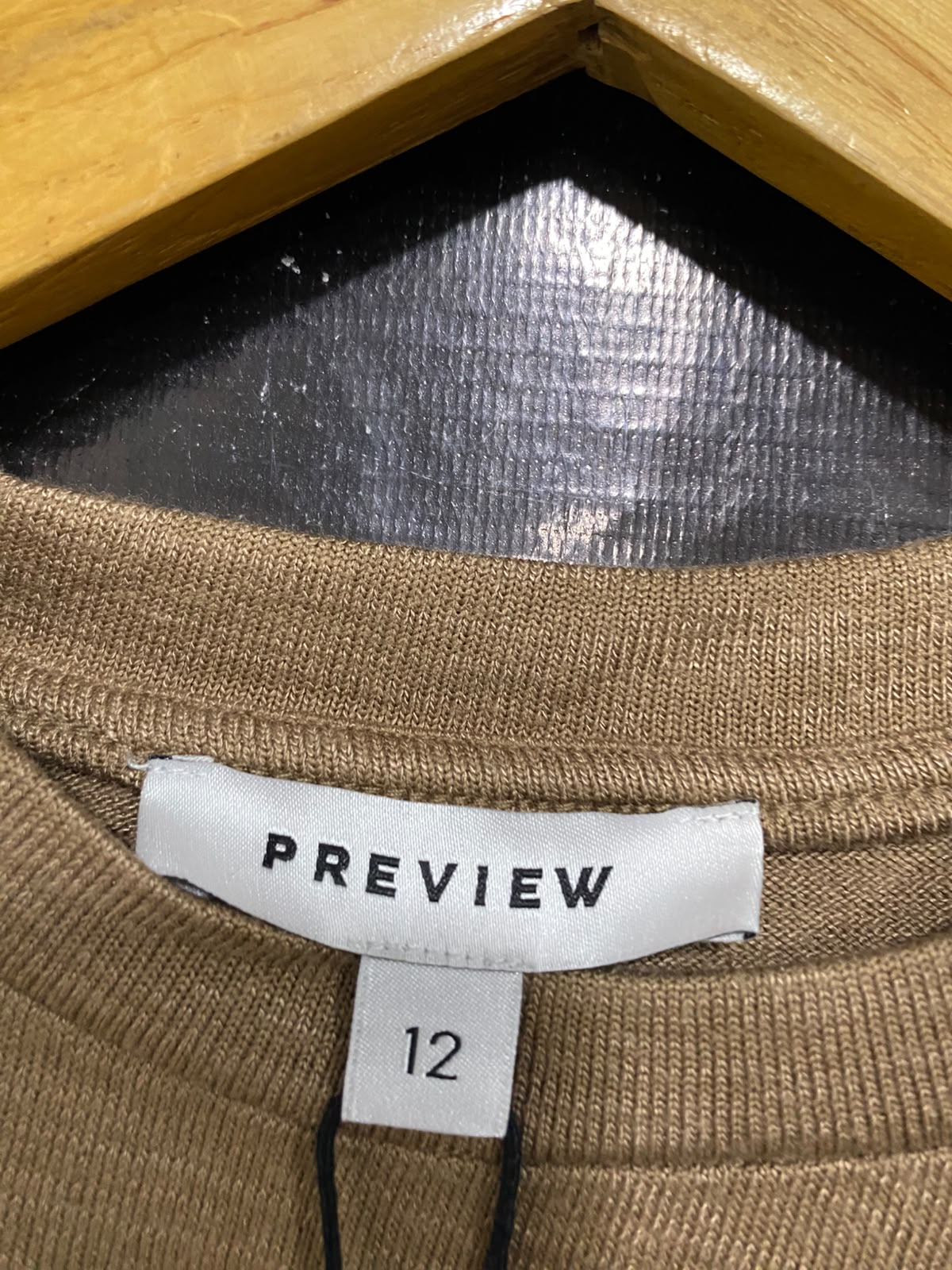 PREVIEW |M| BUST 17| A63| BROWN RUCHED-SIDE TECHNICAL UTILITY TANK TOP