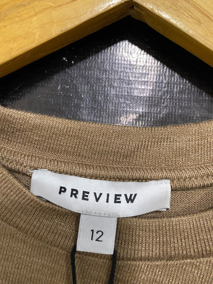 PREVIEW |M| BUST 17| A63| BROWN RUCHED-SIDE TECHNICAL UTILITY TANK TOP