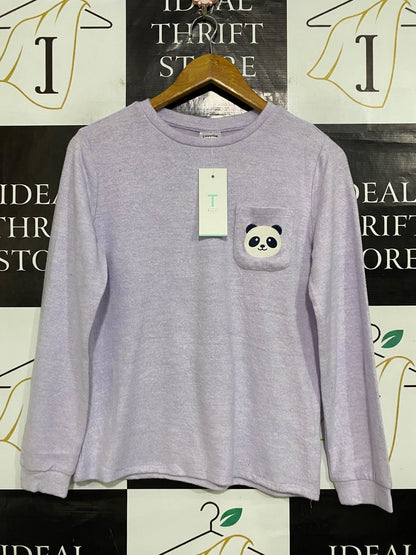 TILII |M| BUST 17| A63| LAVENDER PANDA-POCKET TECHNICAL UTILITY LONG-SLEEVE TOP