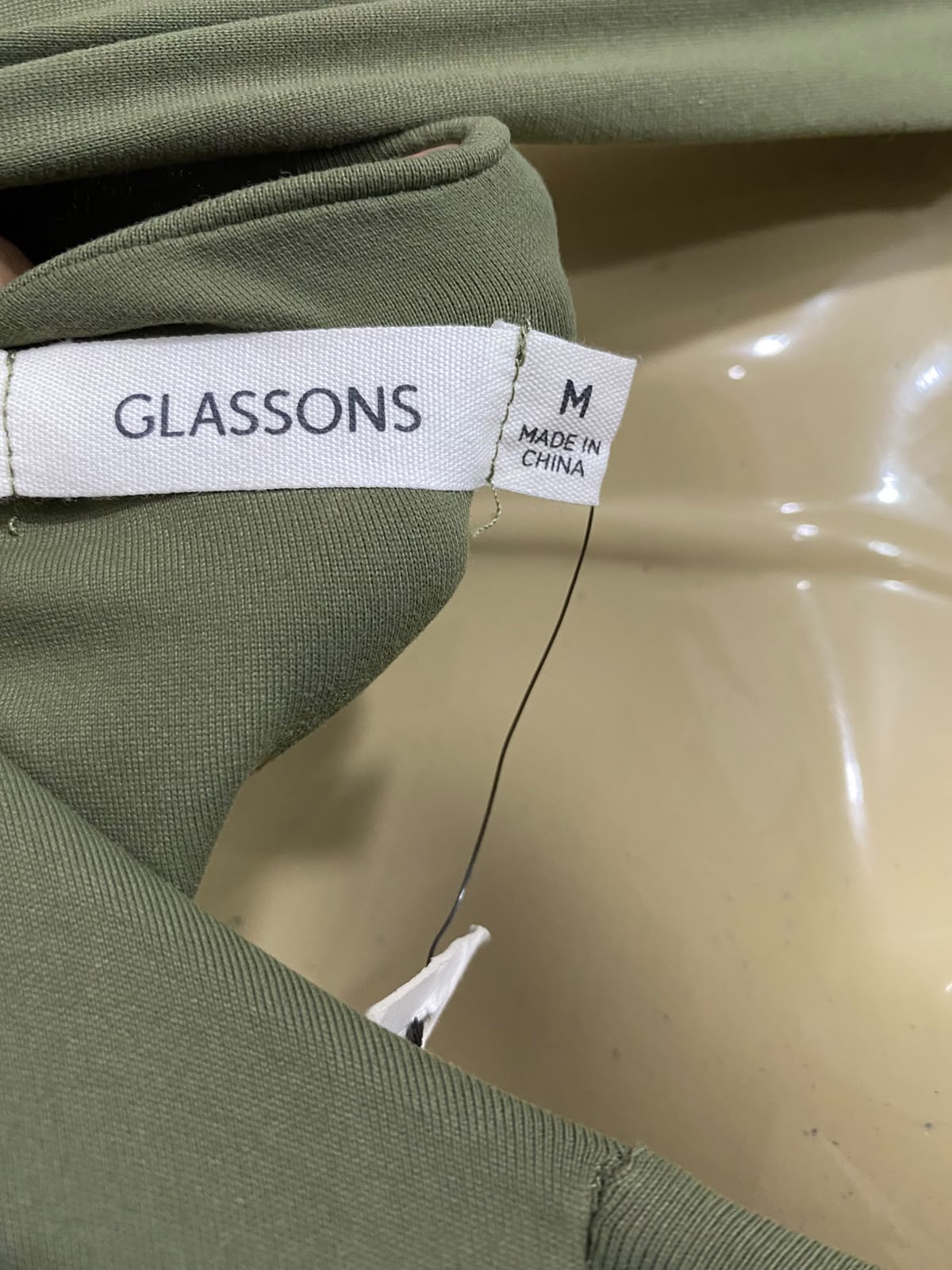 GLASSONS |M| BUST 15| A63| OLIVE GREEN ASYMMETRIC CUTOUT TECHNICAL UTILITY BODYSUIT