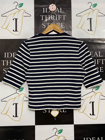 COUNTRY ROAD |S| BUST 16| A63| NAVY AND WHITE STRIPED TECHNICAL UTILITY TEE