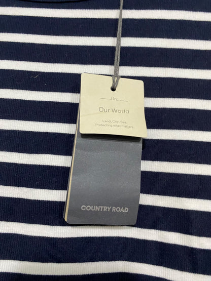 COUNTRY ROAD |S| BUST 16| A63| NAVY AND WHITE STRIPED TECHNICAL UTILITY TEE