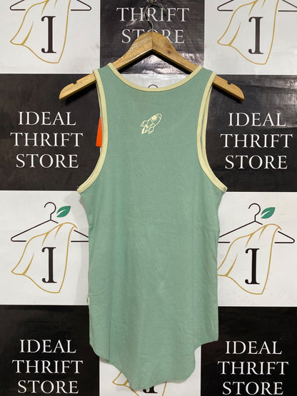 YOUGLA |M| BUST 16| A63| MINT GREEN CONTRAST-TRIM TECHNICAL UTILITY TANK TOP