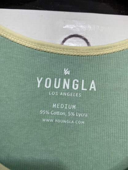 YOUGLA |M| BUST 16| A63| MINT GREEN CONTRAST-TRIM TECHNICAL UTILITY TANK TOP
